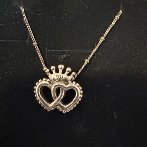 Pandora Silver Interlocking Hearts Necklace
